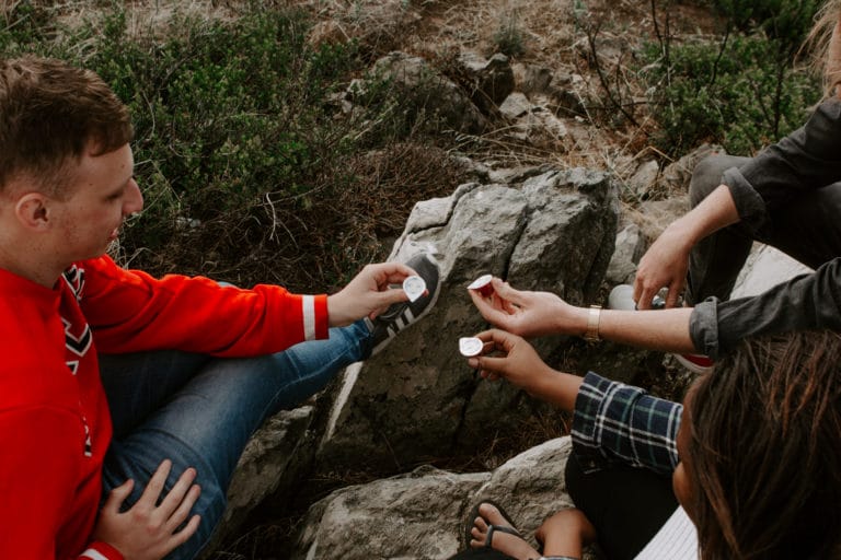 Sharing the pre filled communion cup