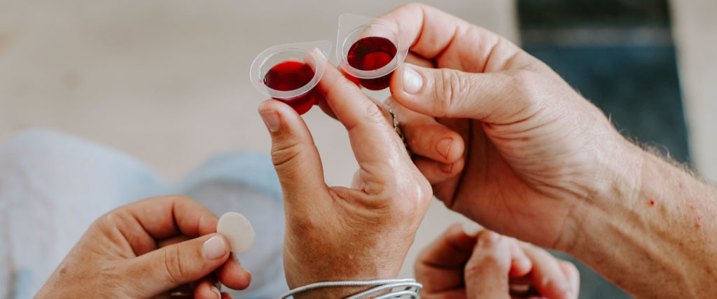 sharing communion together